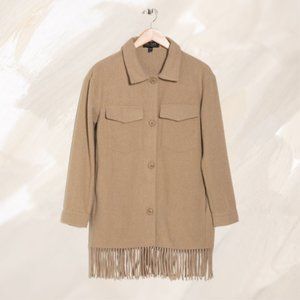 Laundry by Shelli Segal Fringe Shacket Size Large